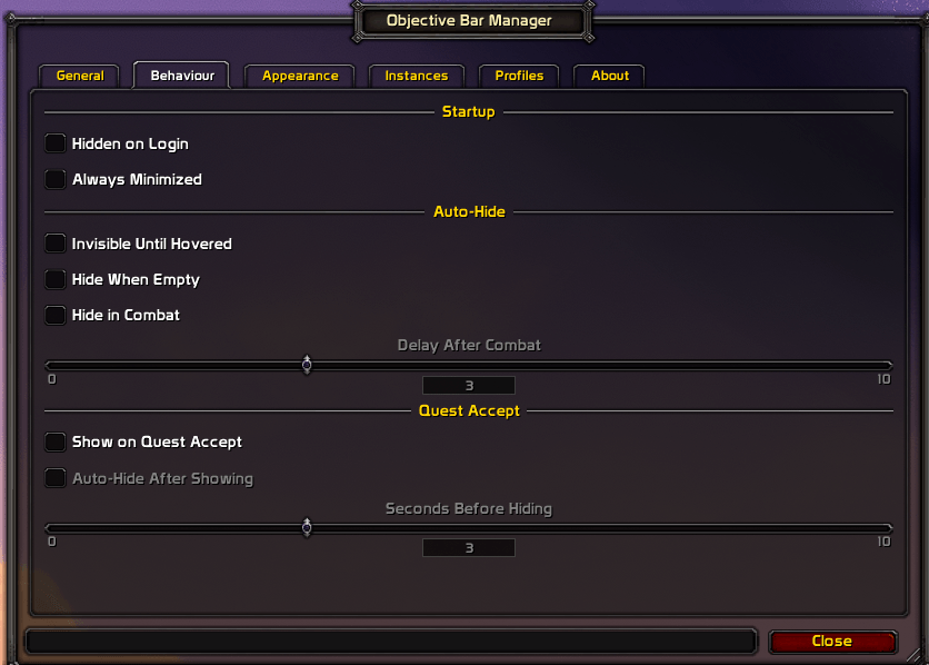 ObjectiveBarManager Menu