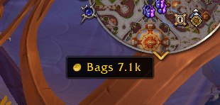 Compressed HUD for overall bag content value