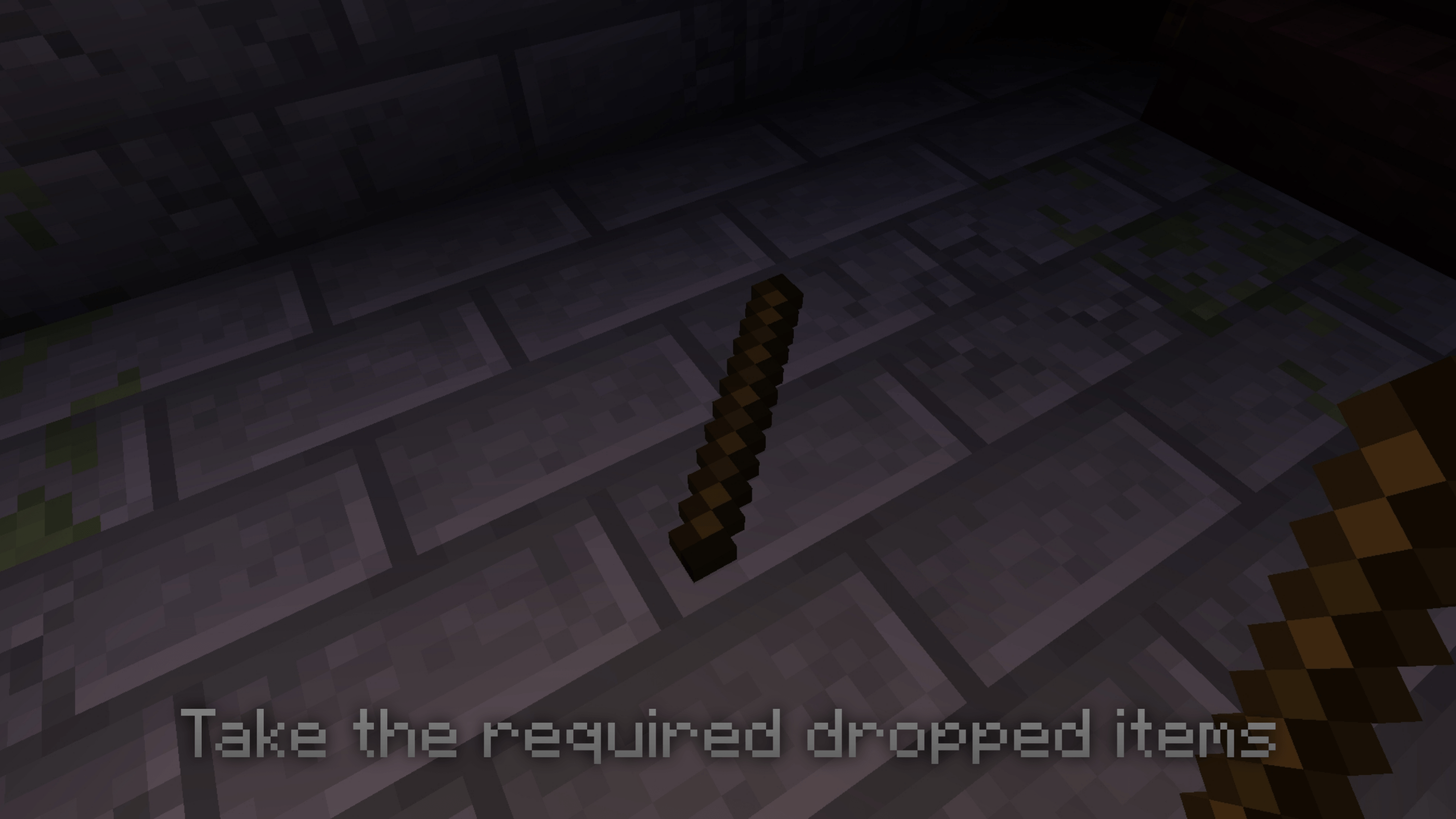 Take the required dropped items