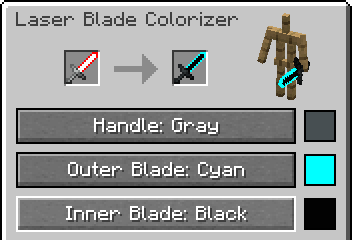 Recoloring a laser blade tool
