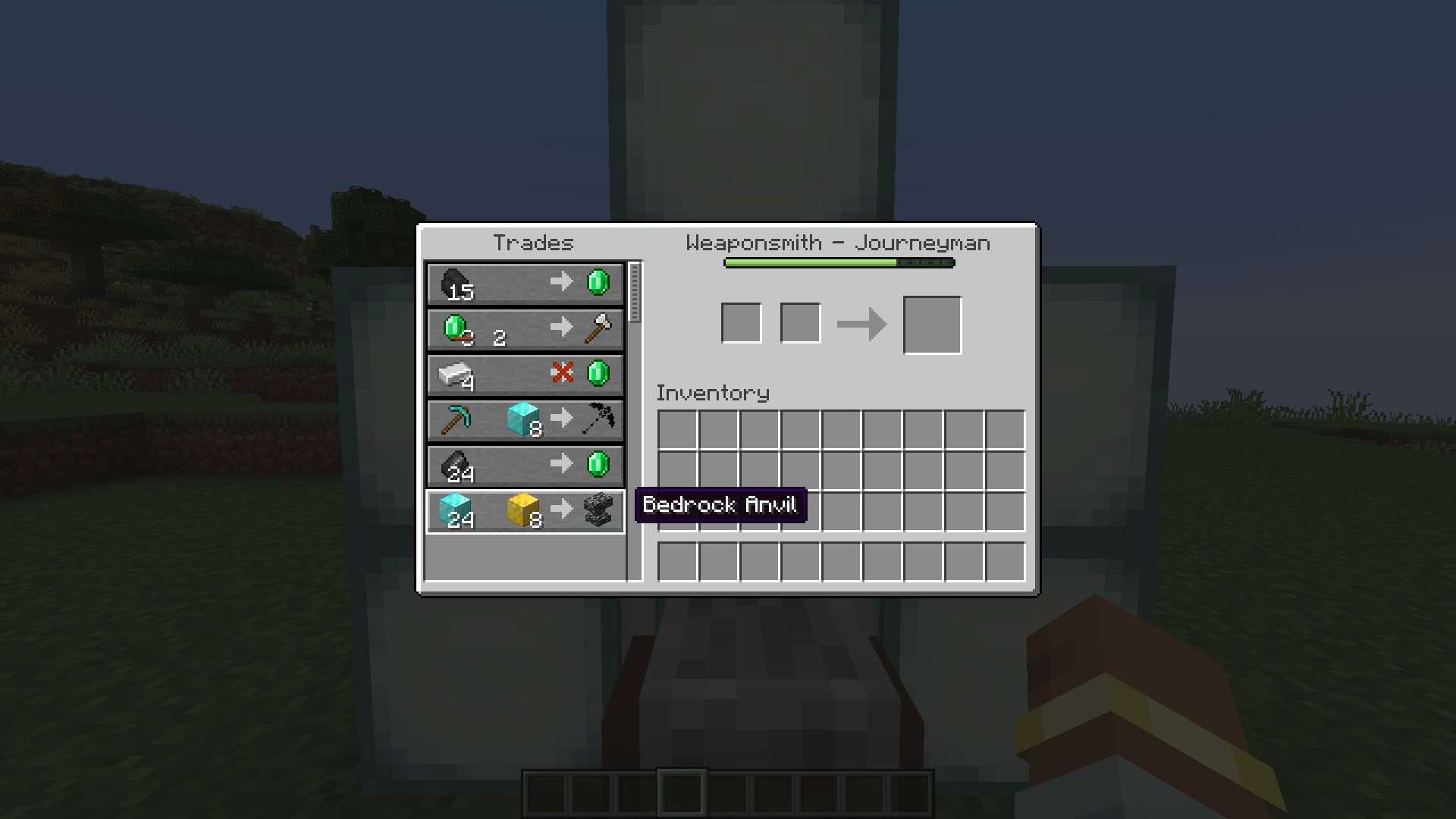 Bedrock Anvil Trade