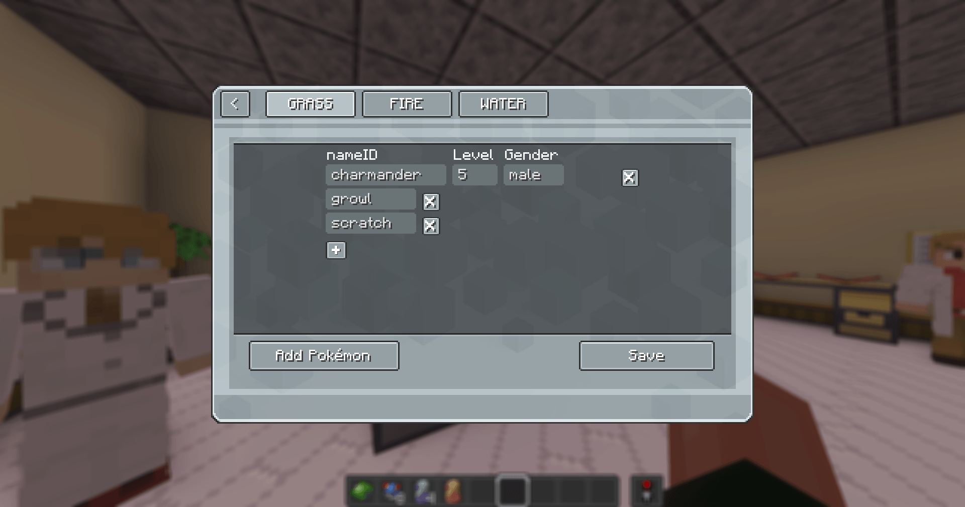 Thumbnail Players will join a "class" automatically after chosing their starter! You can set different teams for each class have a unique battle against our Rival NPC!