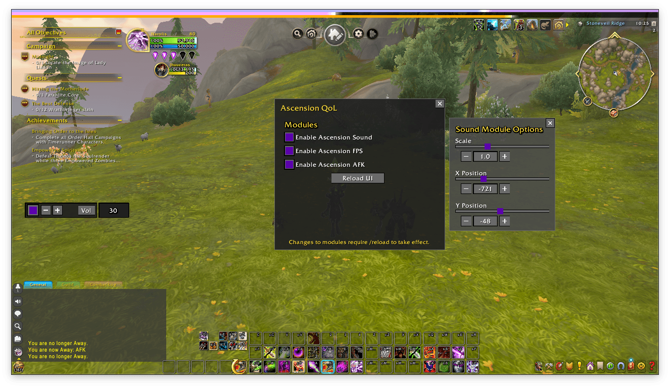 Thumbnail Sound UI options menu, access this from the sound context menu