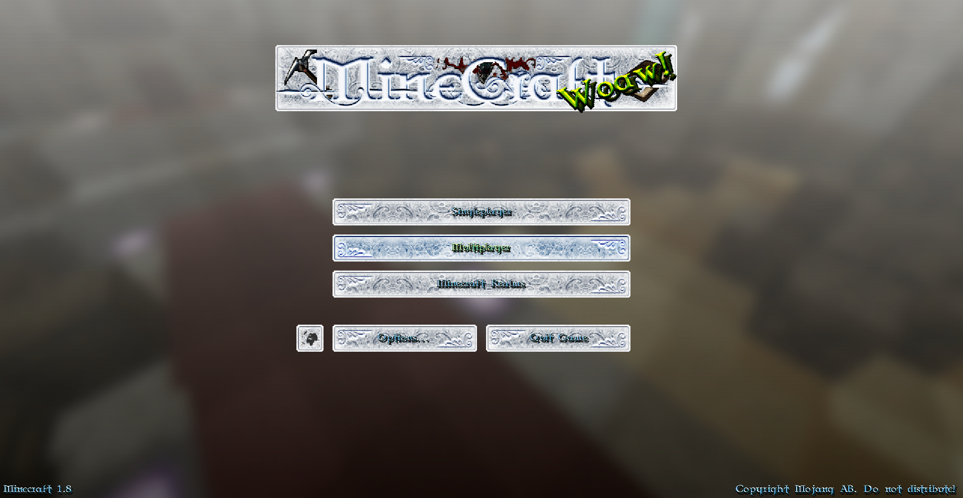 HD Ornate fonts Icy Menu