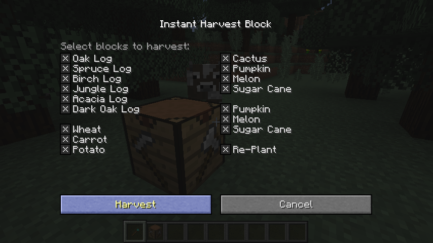 Instant Harvester GUI