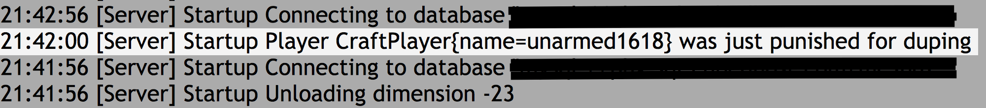 This is what you would see when someone gets stopped by this plugin.