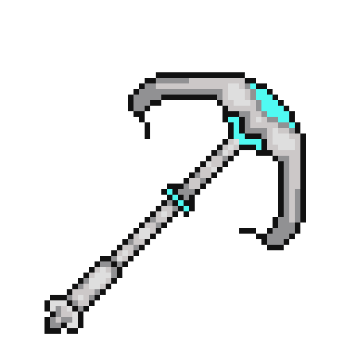 try right clicking, this pickaxe is really powerful, but is also a crafting piece for the forgotten ice lord sword.