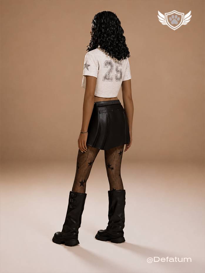 The Bleacher Legend crop top from the College Core Collection 25’. Back view of the vintage ash crop top.
