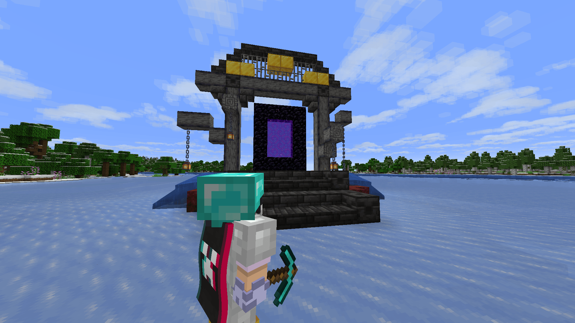 Thumbnail I built a cool looking Nether Portal here for the small Nether and End update in Version 15.0!
