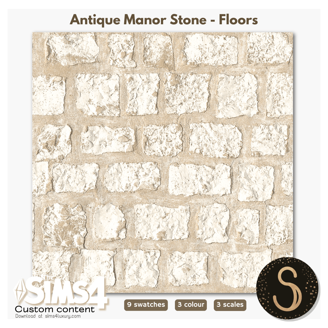 Sims4Luxury - Antique Manor Stone - Floors
