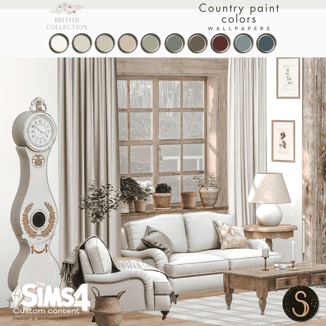 Sims4Luxury - British Collection - Country paint colors