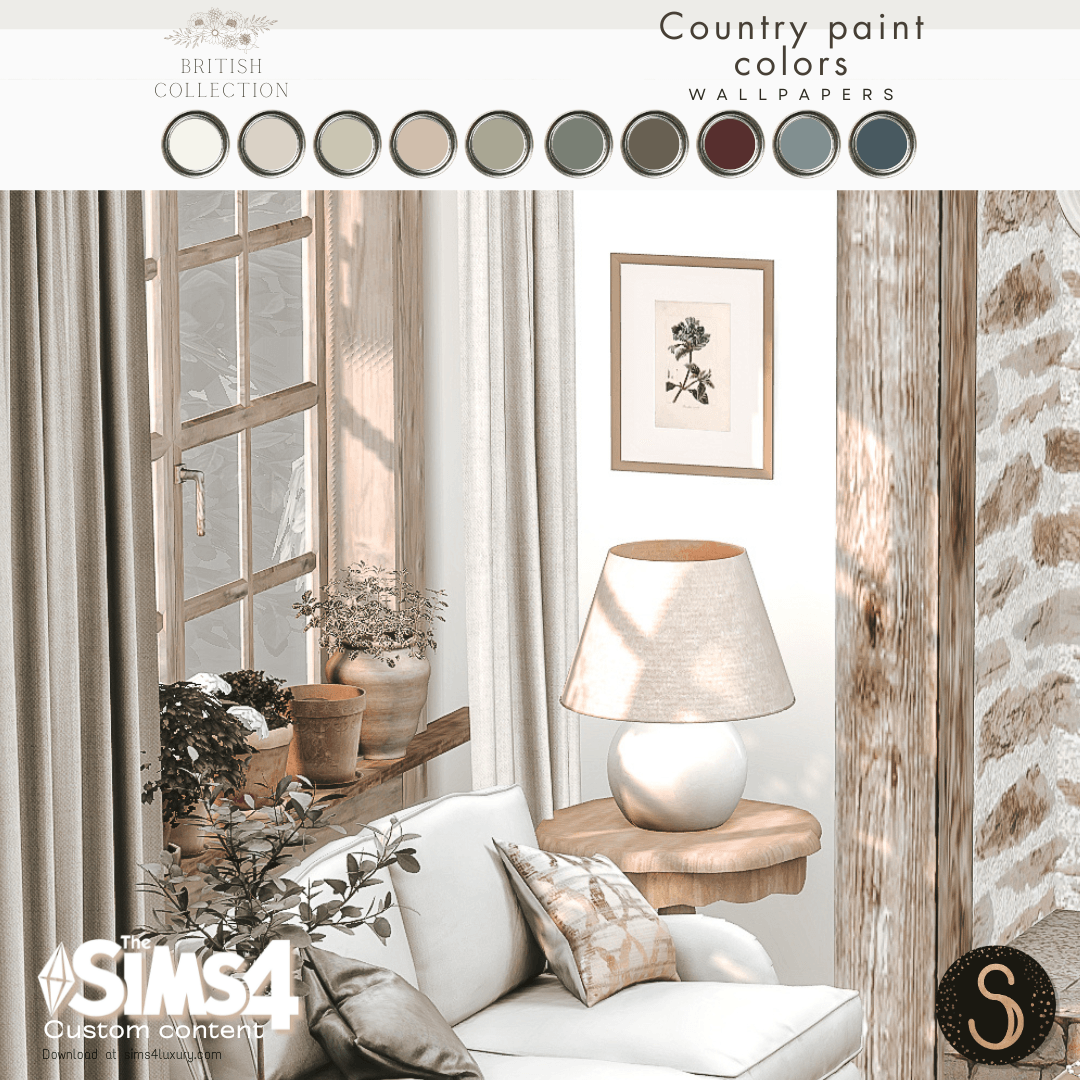 Sims4Luxury - British Collection - Country paint colors
