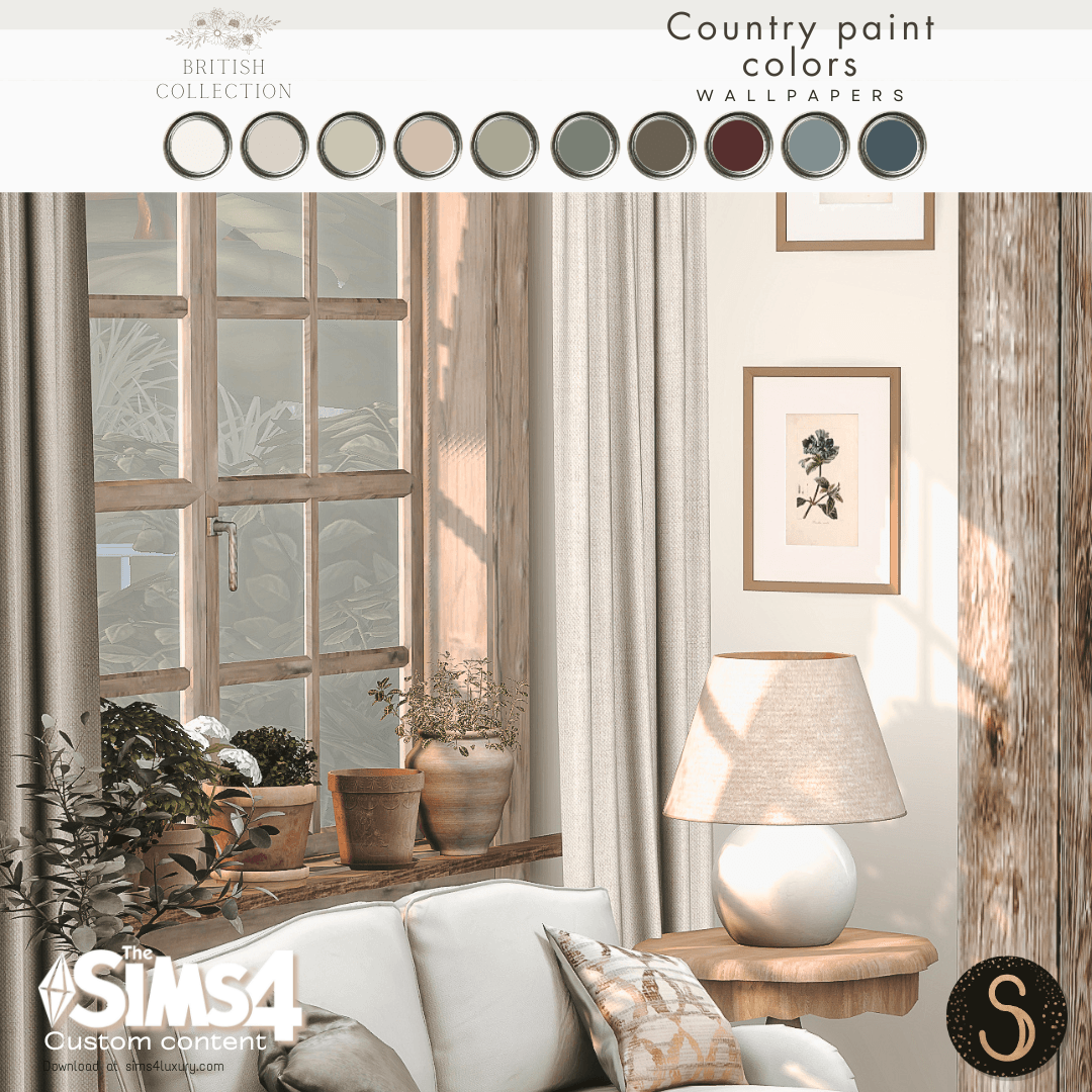 Sims4Luxury - British Collection - Country paint colors