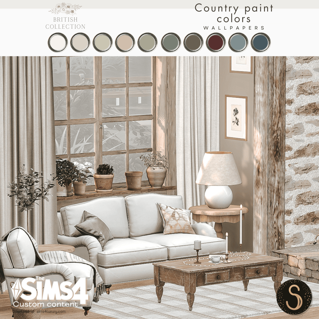 Sims4Luxury - British Collection - Country paint colors