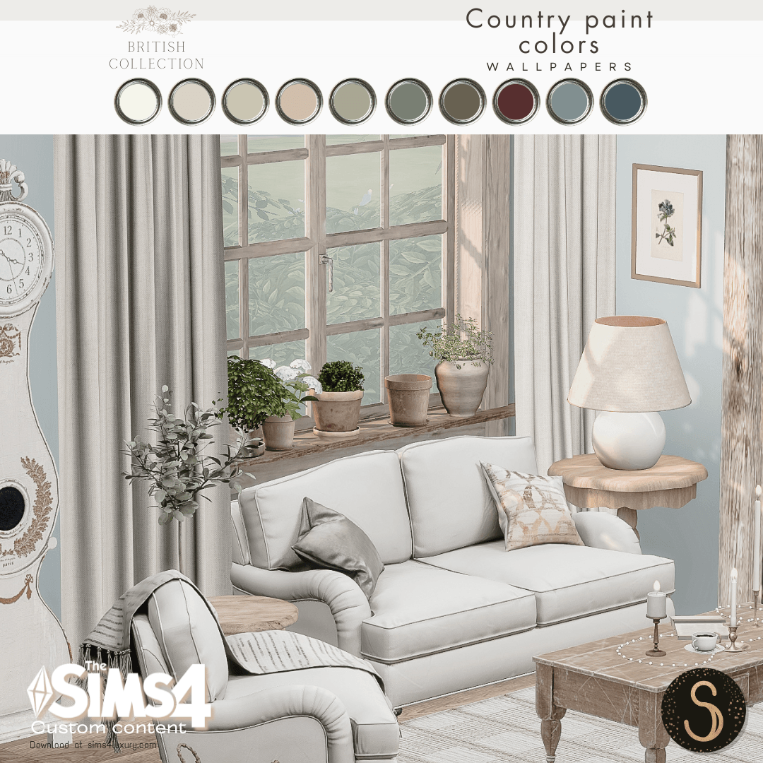 Sims4Luxury - British Collection - Country paint colors