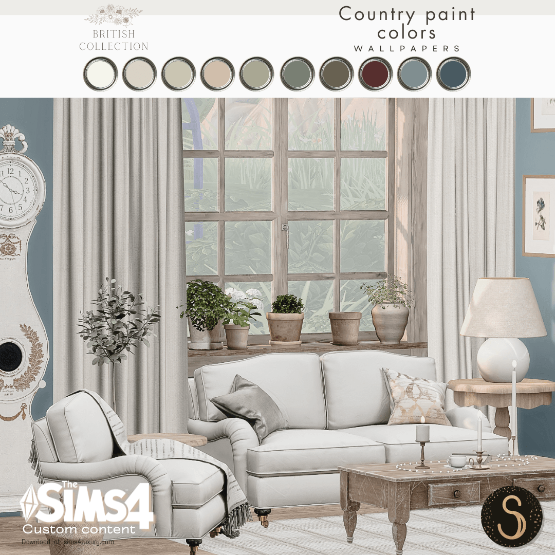 Sims4Luxury - British Collection - Country paint colors