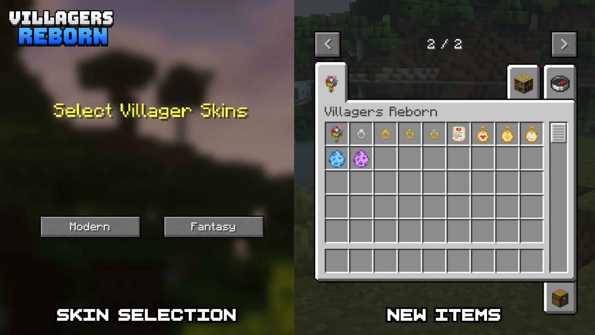 Thumbnail Skin Selection & Items