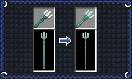 Comparison between the vanilla trident and the pack's version.