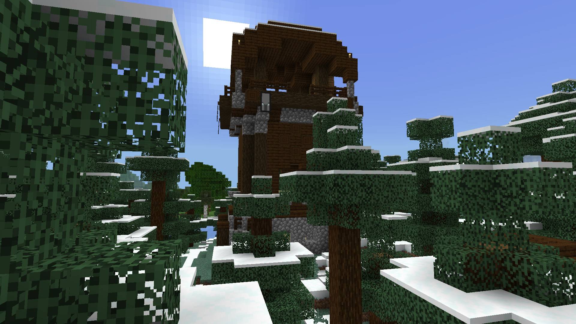 This is an image of the spawn area of the map Tundra Forest