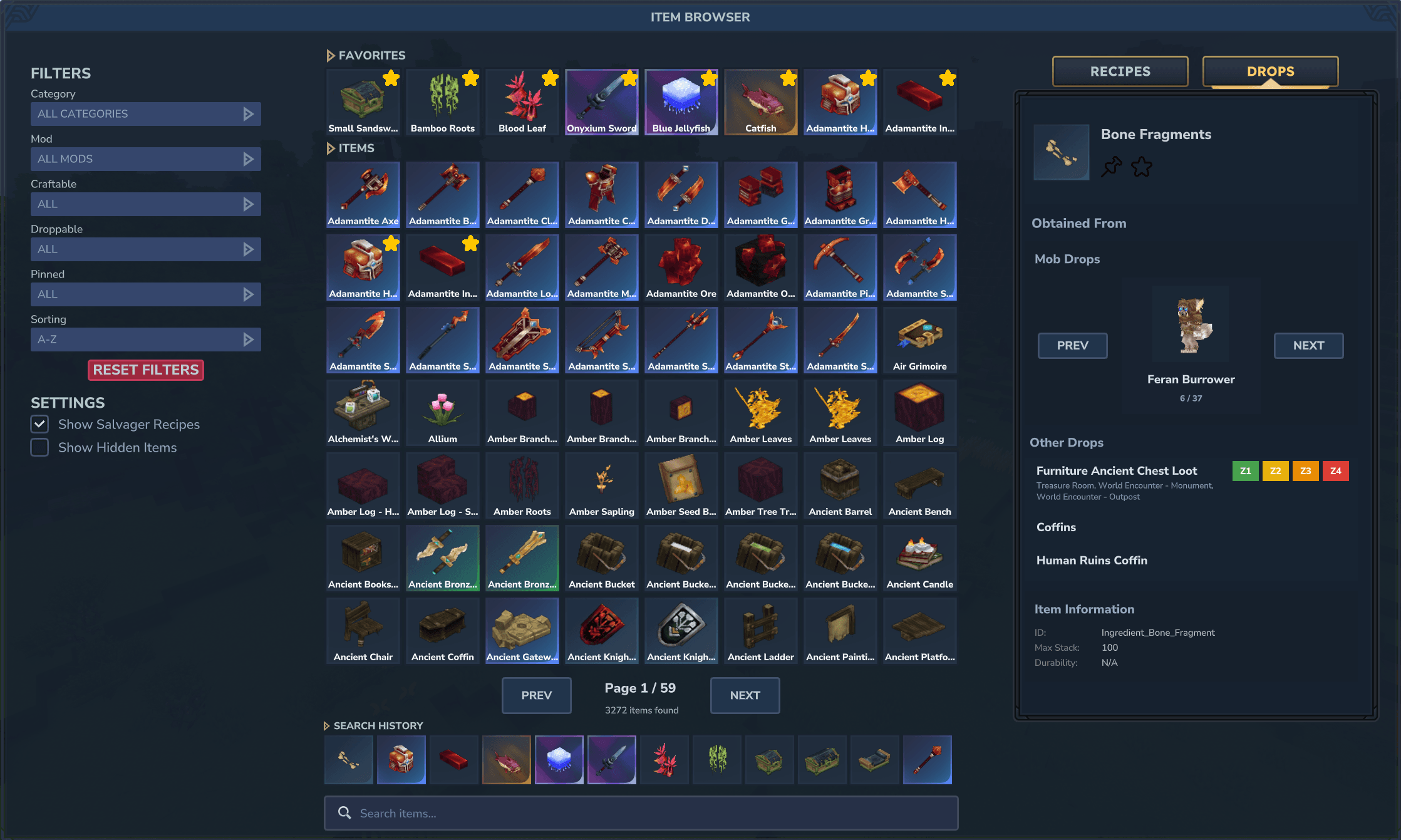 Item drops