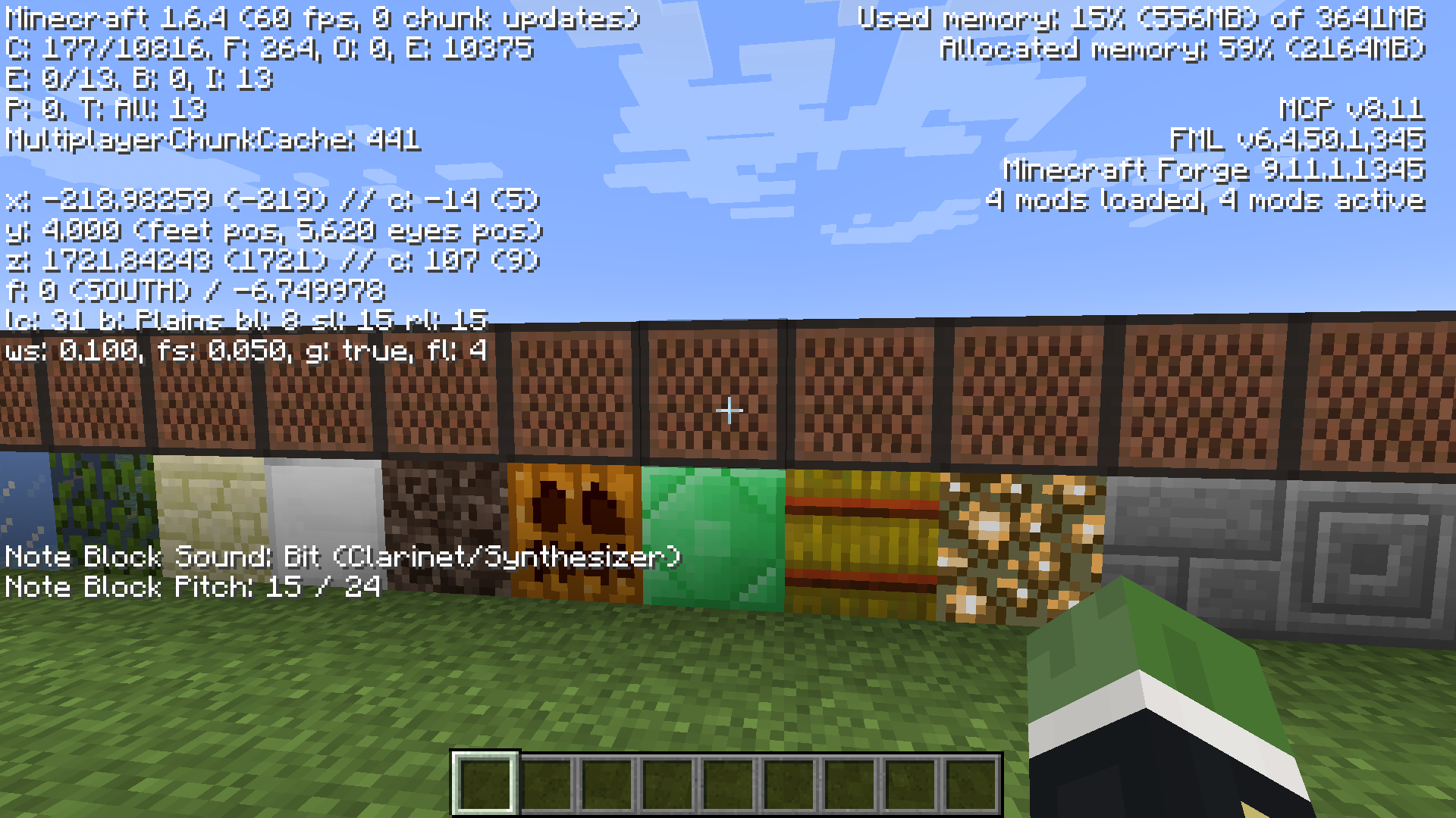 Thumbnail Noteblock sounds and pitch.