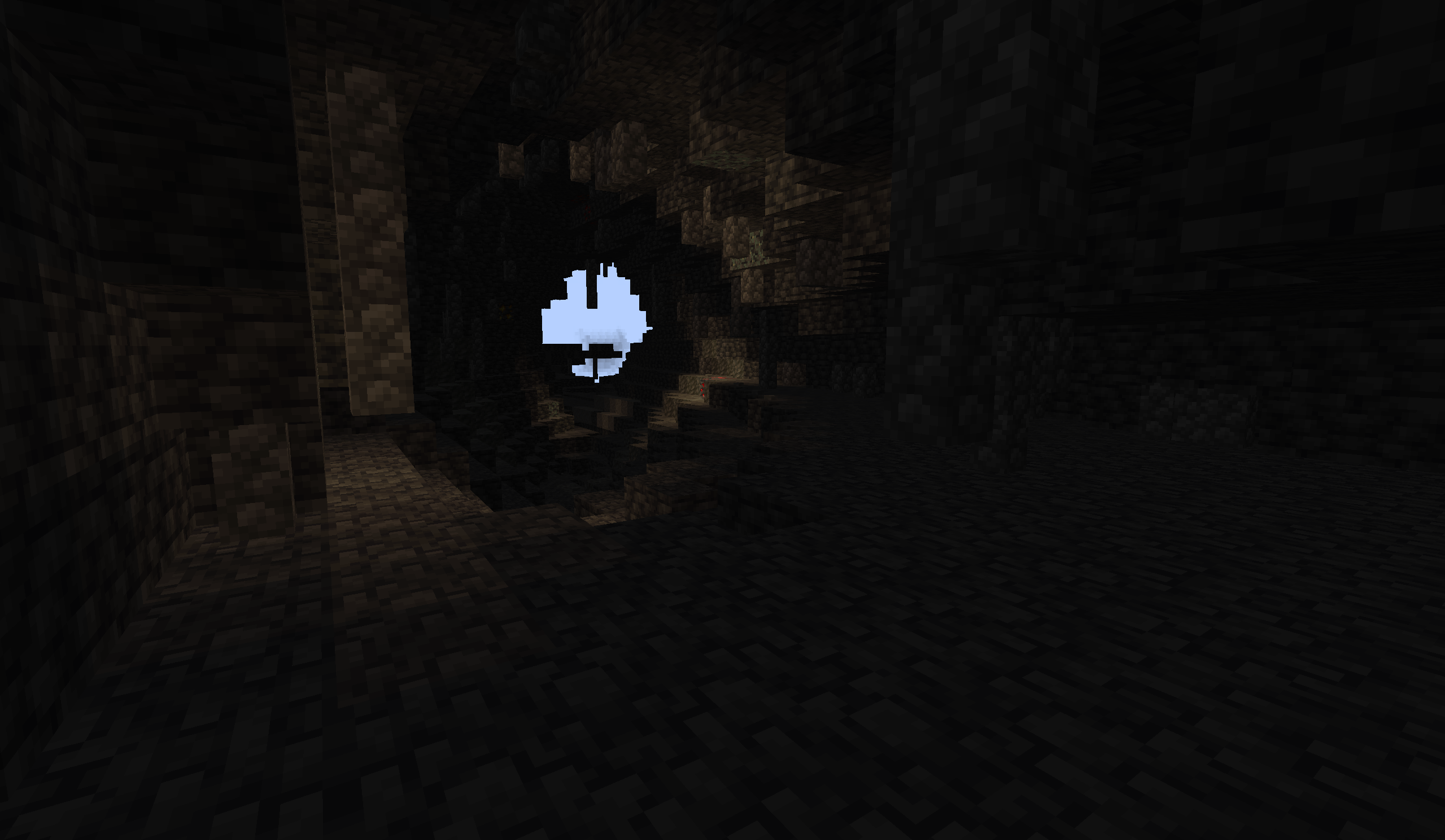 Thumbnail Cave interior, highlighting the hanging pointed rocks.