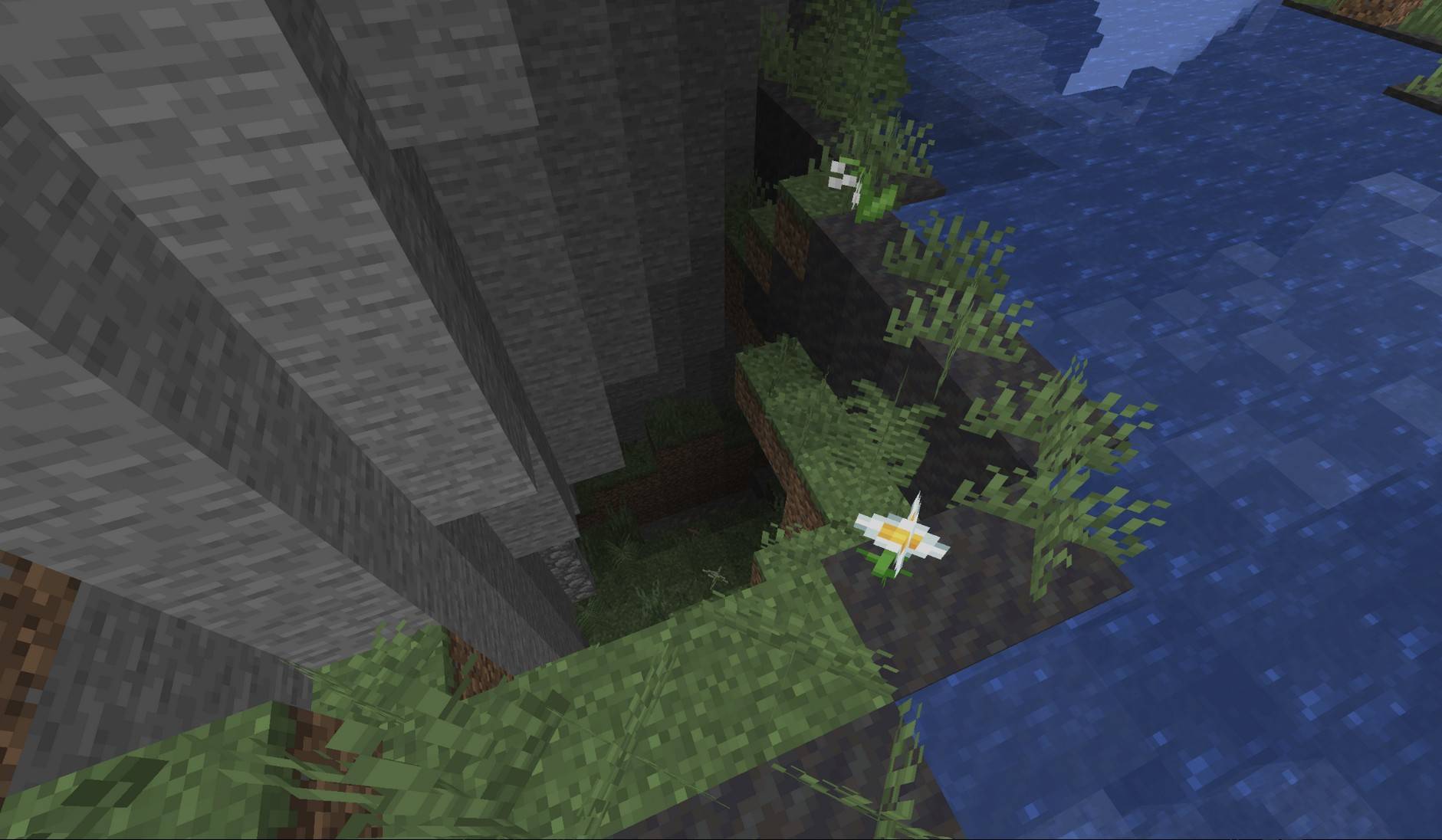 Thumbnail Water touching grass blocks turns to mud.