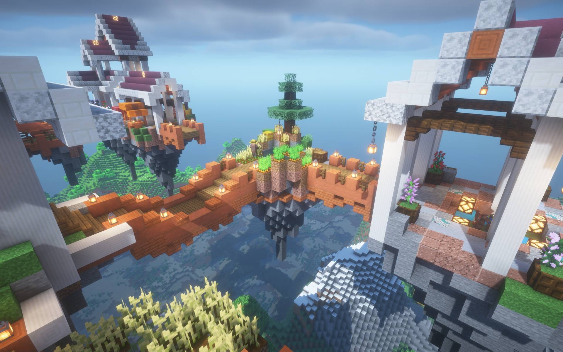 Thumbnail BTC villagers have taken refuge in the sky! (taken with BSL Shaders)