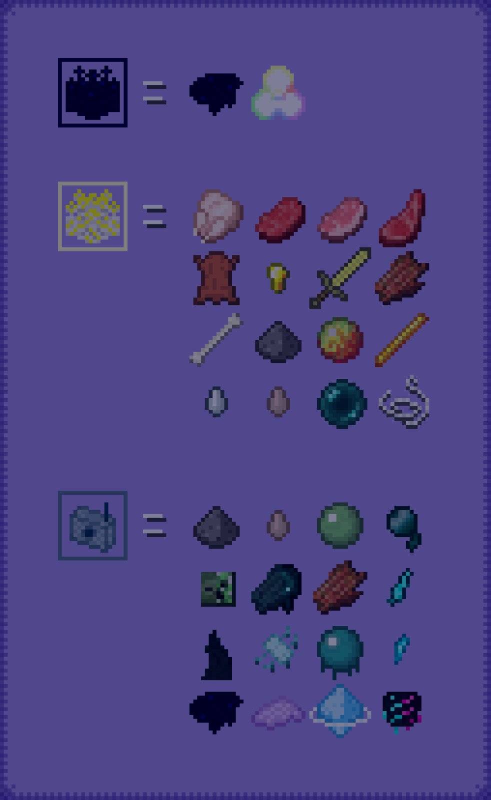 List of items used for Inphon and Catalysts
