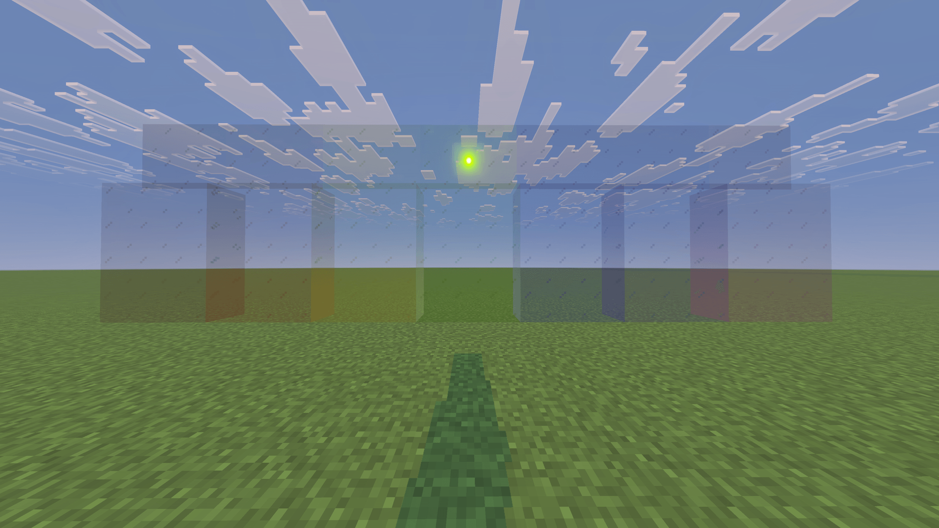 Ingame footage for colored glass on vibrant visuals video settings.