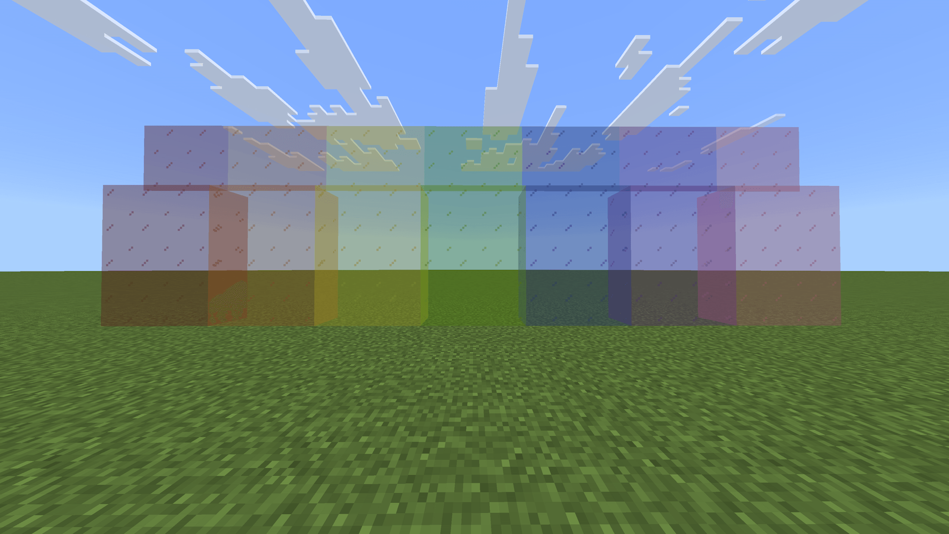 Ingame footage for colored glass on fancy video settings.