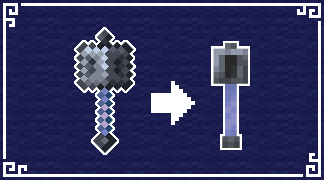 Comparison between the vanilla mace and the pack's version.