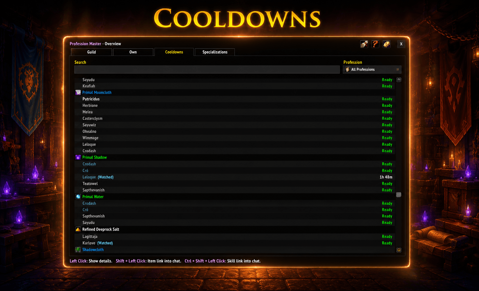 Cooldowns