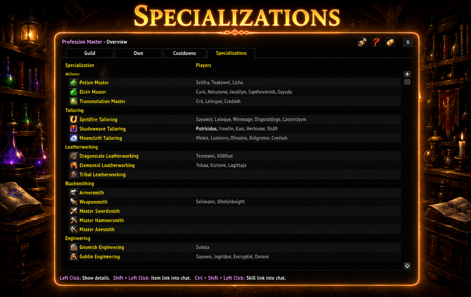 Specializations
