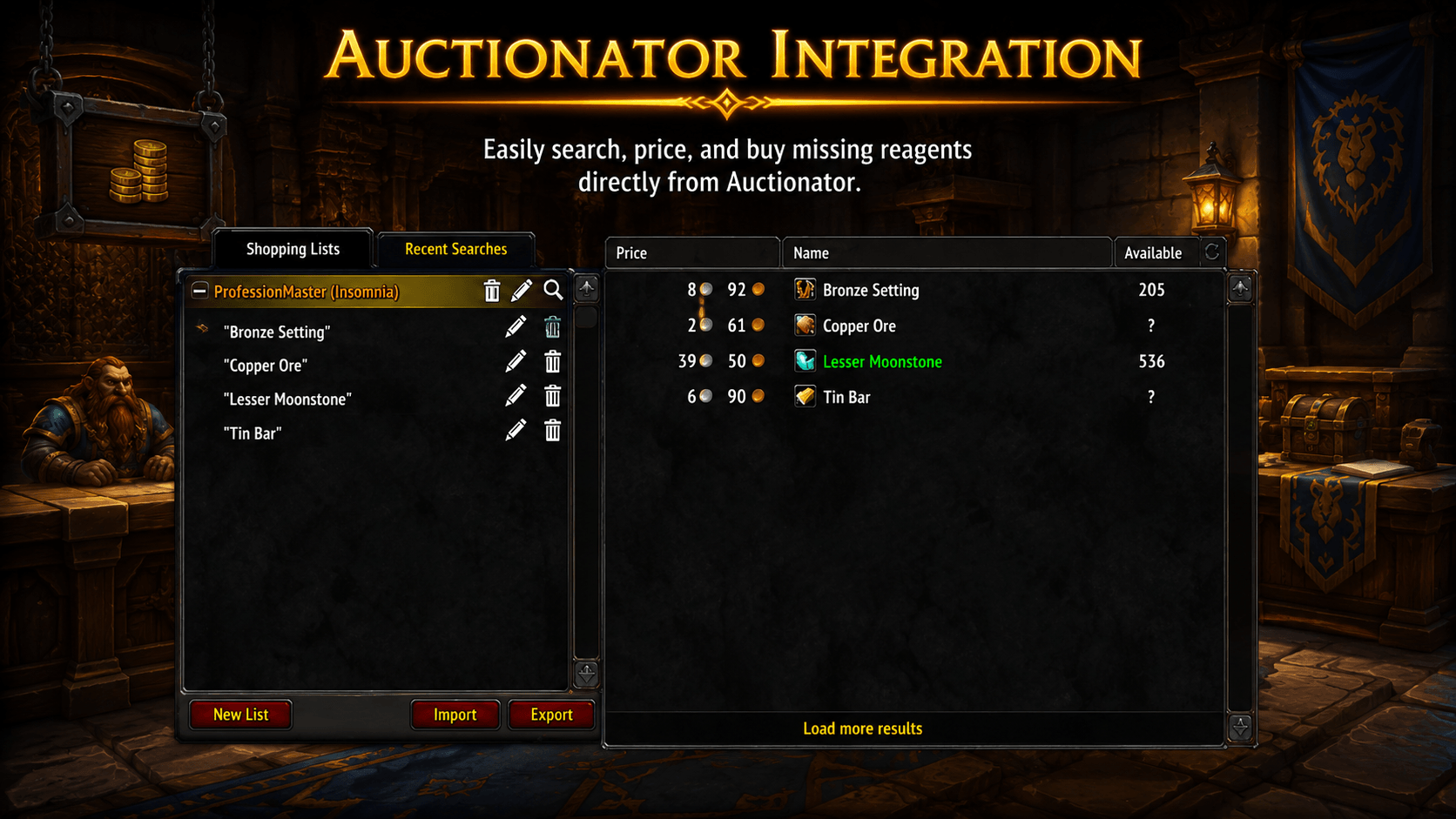 Auctionator Integration