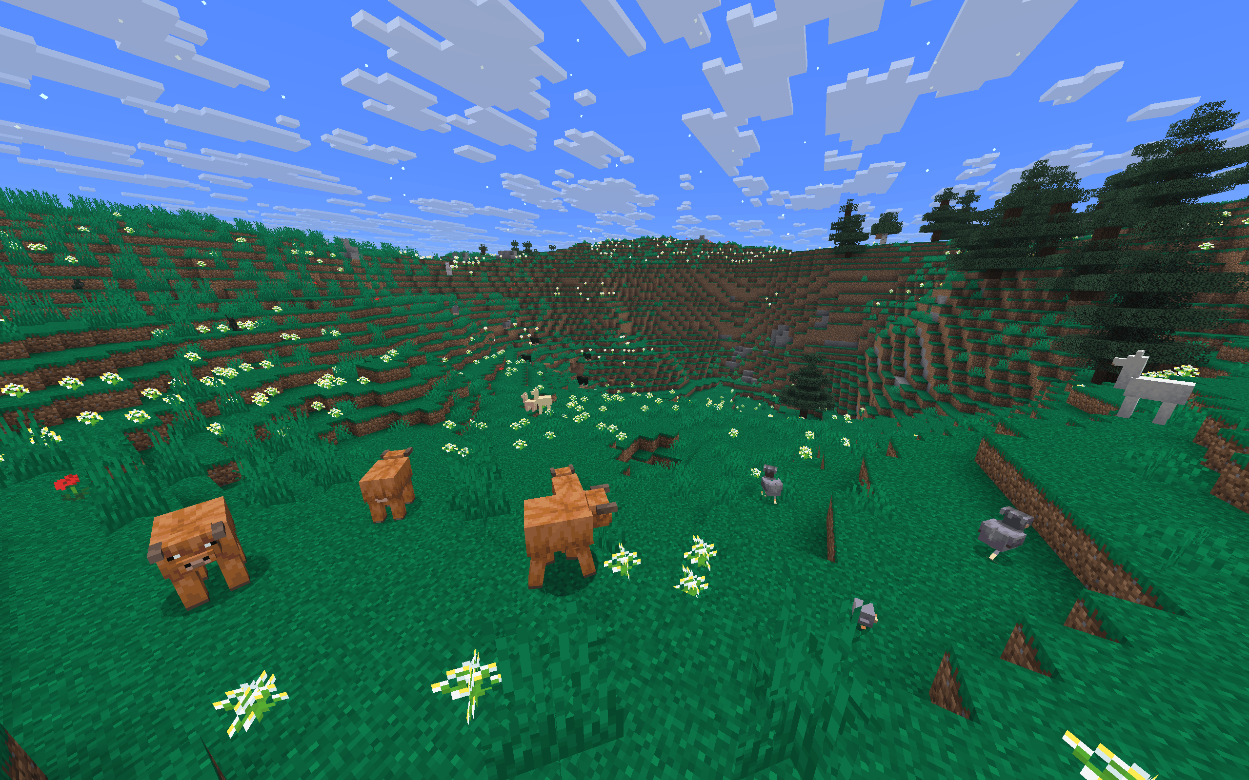 Gone are the temperate animals! They have been replaced by their cold counterparts in this biome.