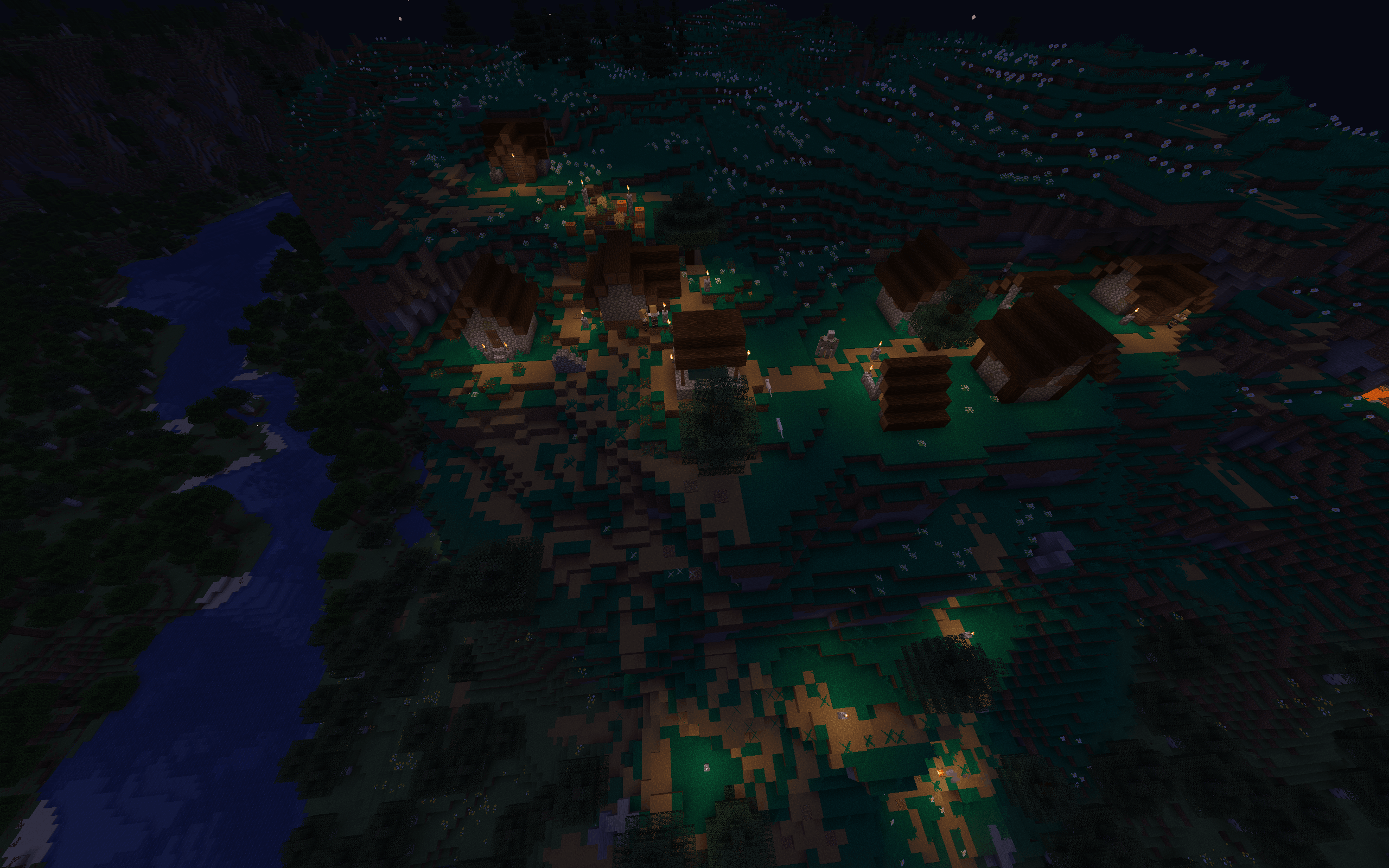 Thumbnail Plains Villages have been replaced by Taiga Villages in this biome, and the block light is much warmer and cozier!