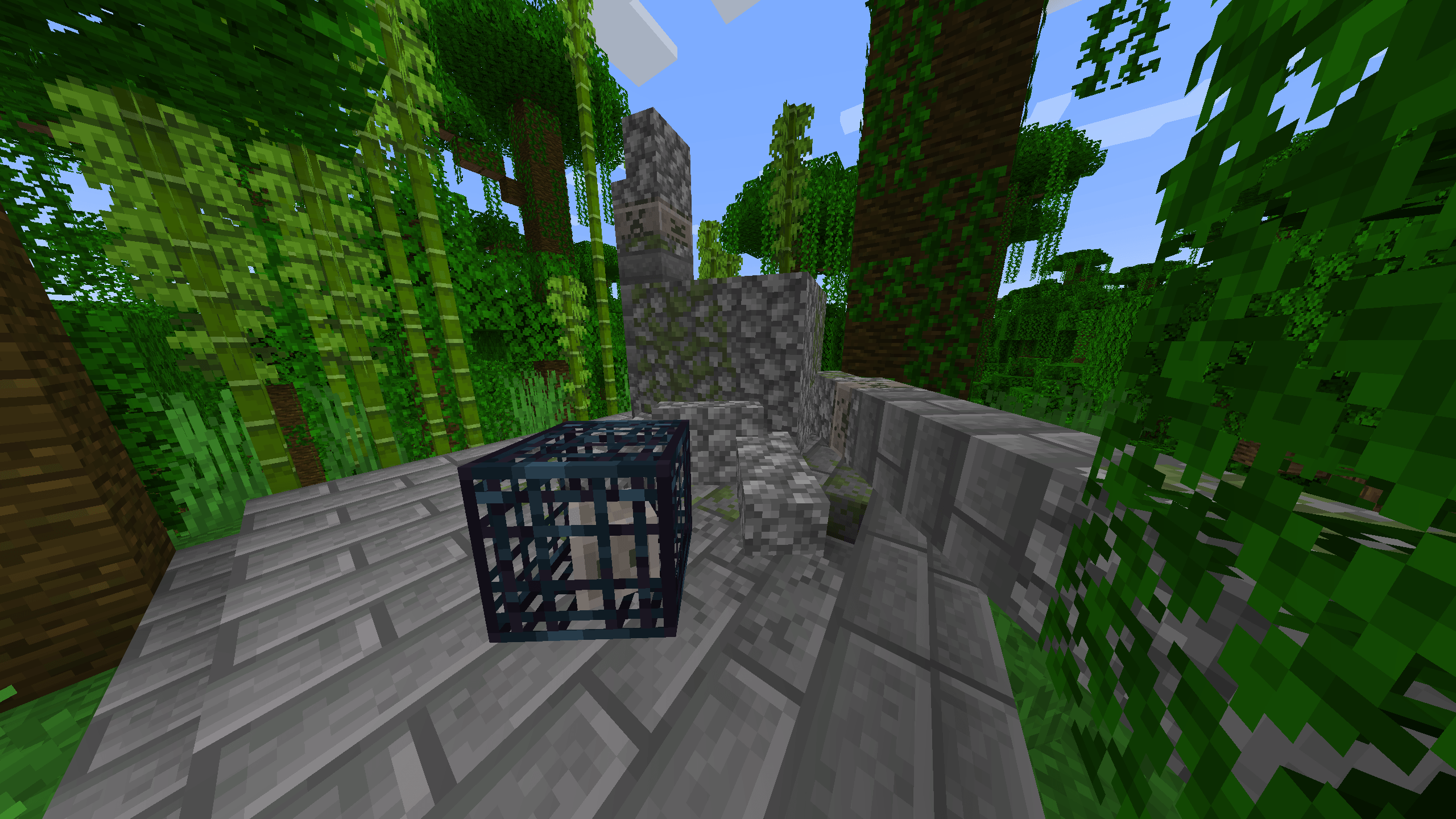 The golem is friendly! Right-click on it.
