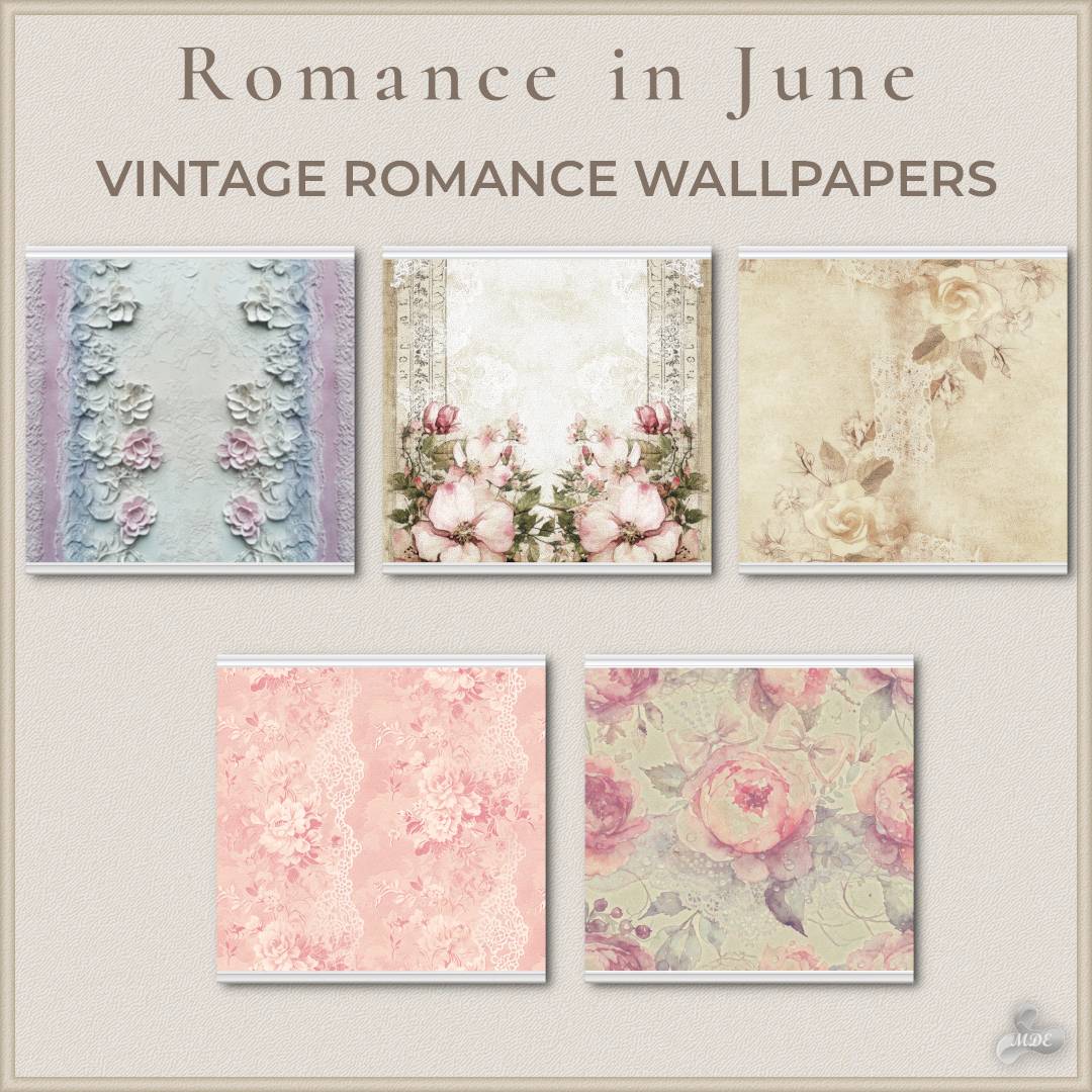 Romance in June Vintage Wallpapers
