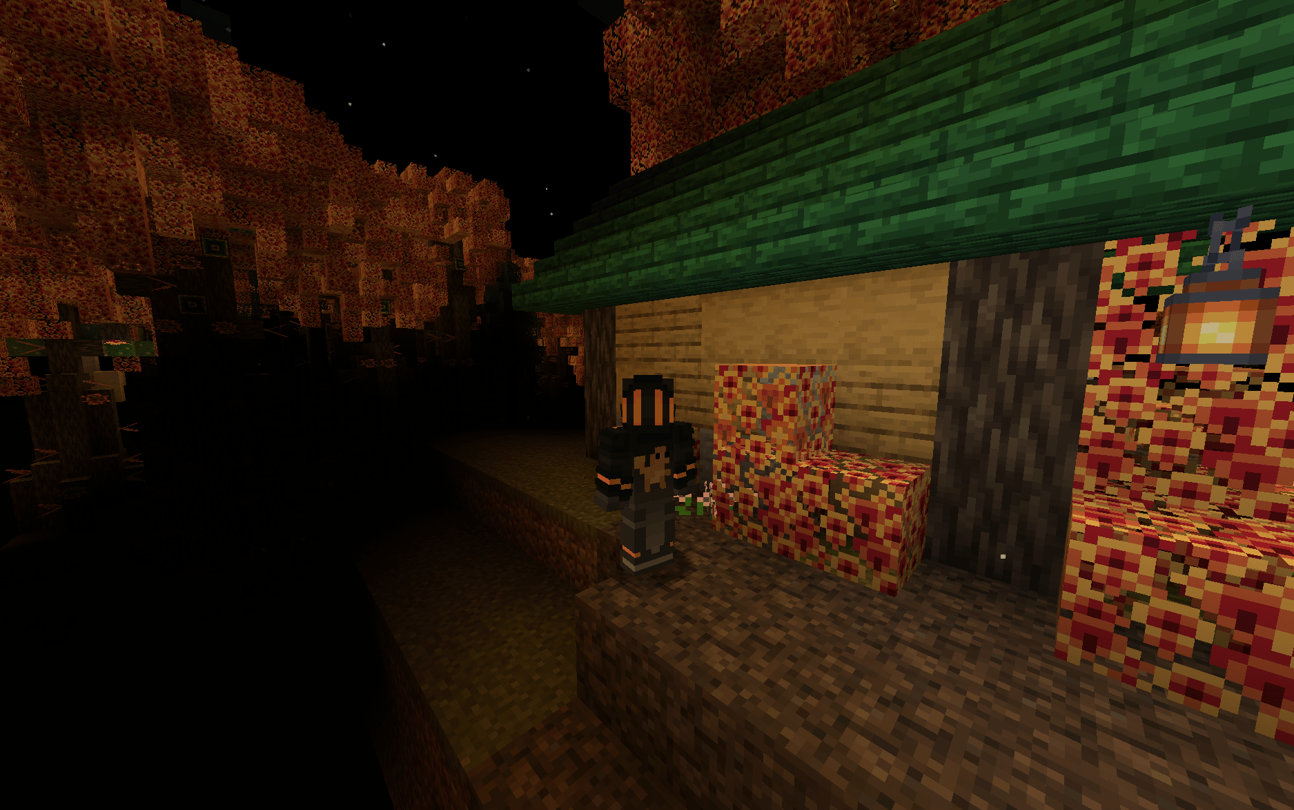 Nighttime is almost fully dark without a light source.