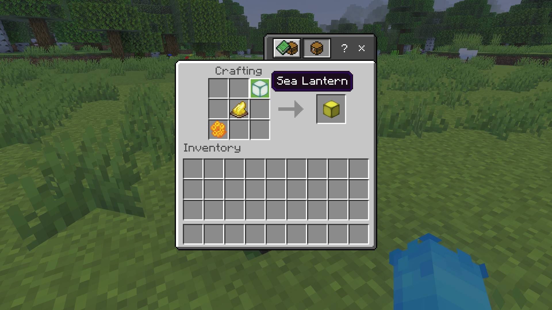 Thumbnail Shapeless recipe for dying Sea Lanterns (applies to all 16 dye colours)