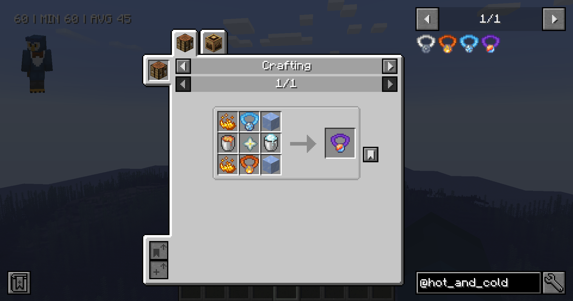 Thumbnail Temperature Resistance Medallion Recipe (default recipe, also used with Homeostatic)