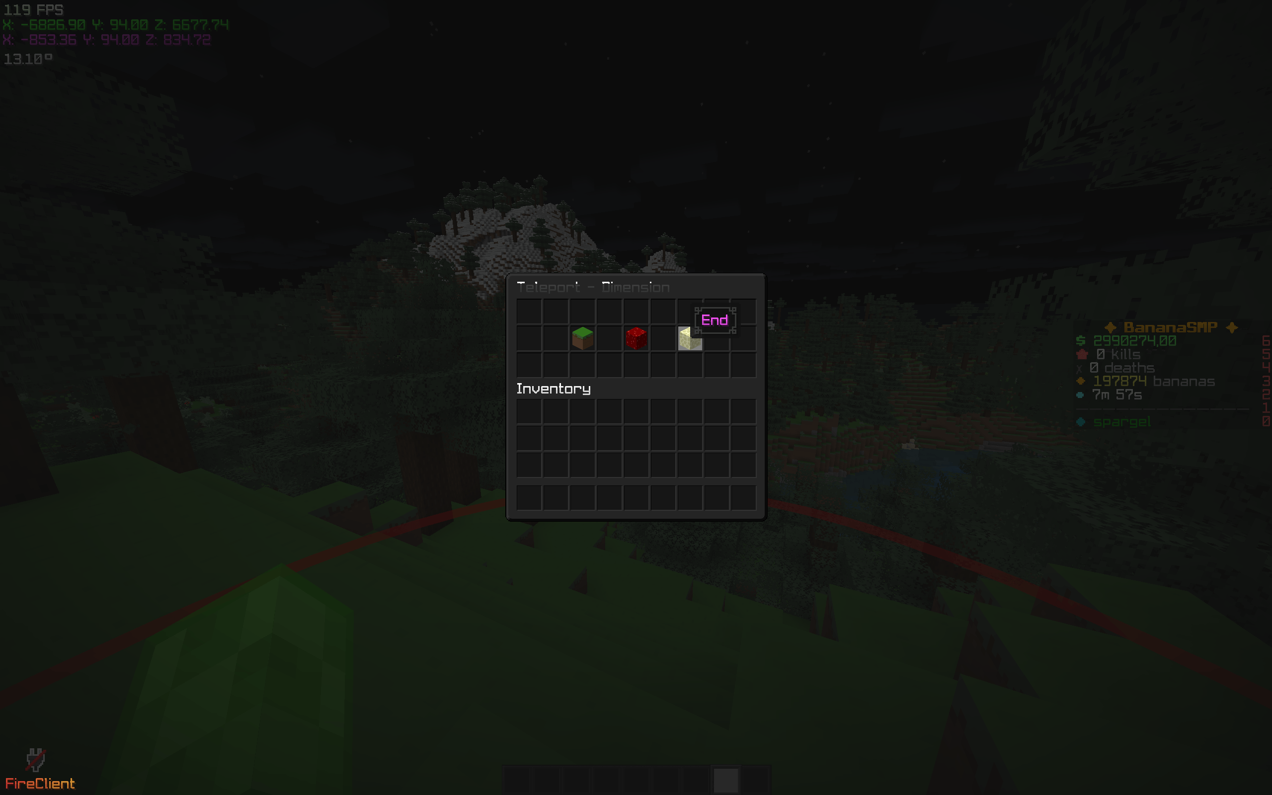 Thumbnail All dimensions and their portals are toggleble whit /dimension disable or enable