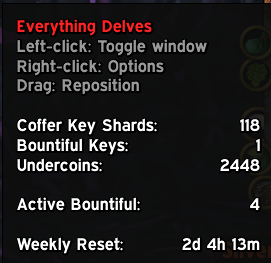 Thumbnail Hover over the min-map icon to see quick stats at a glance