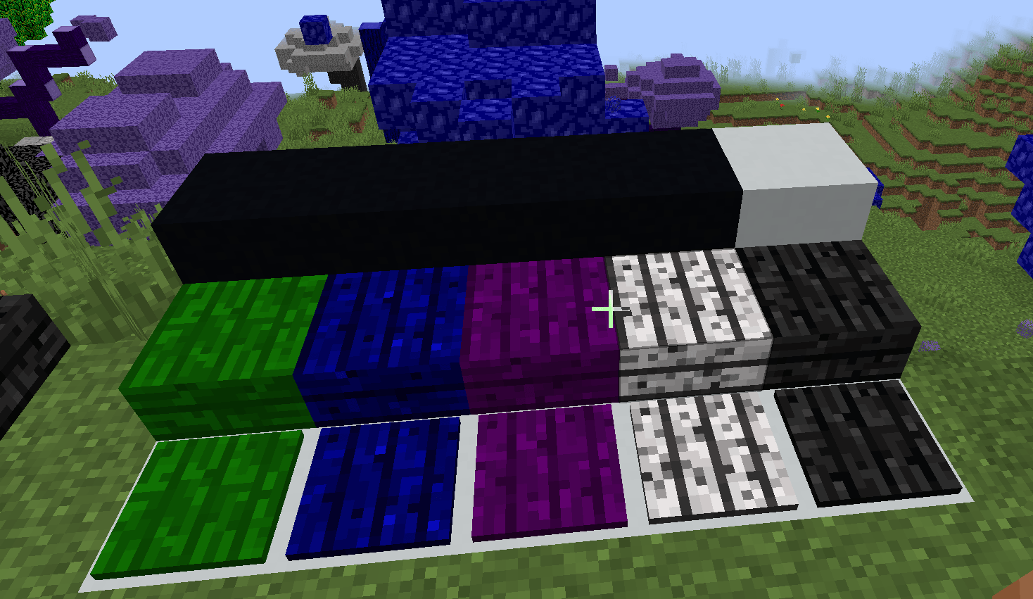 The slabs and pressure plates of the five sets.