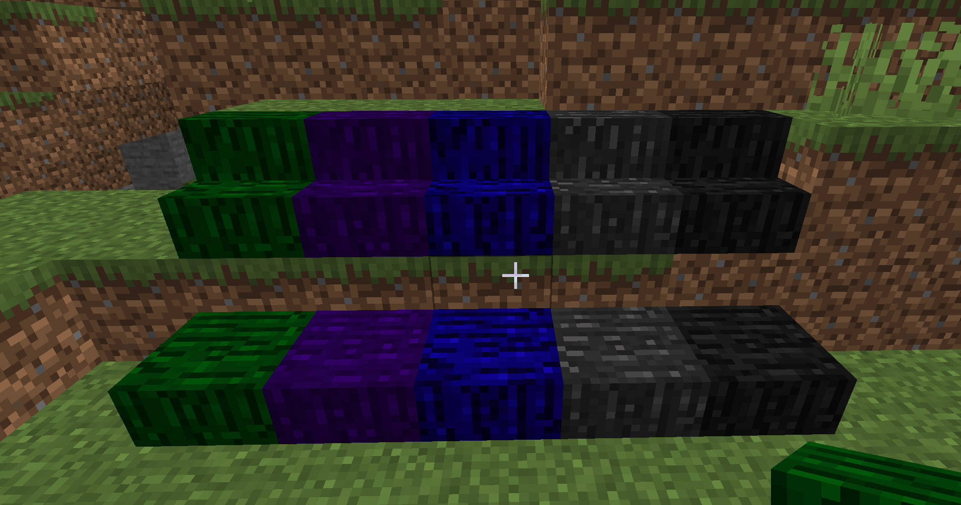 Stairs and slabs with bark textures, for custom trees in future.