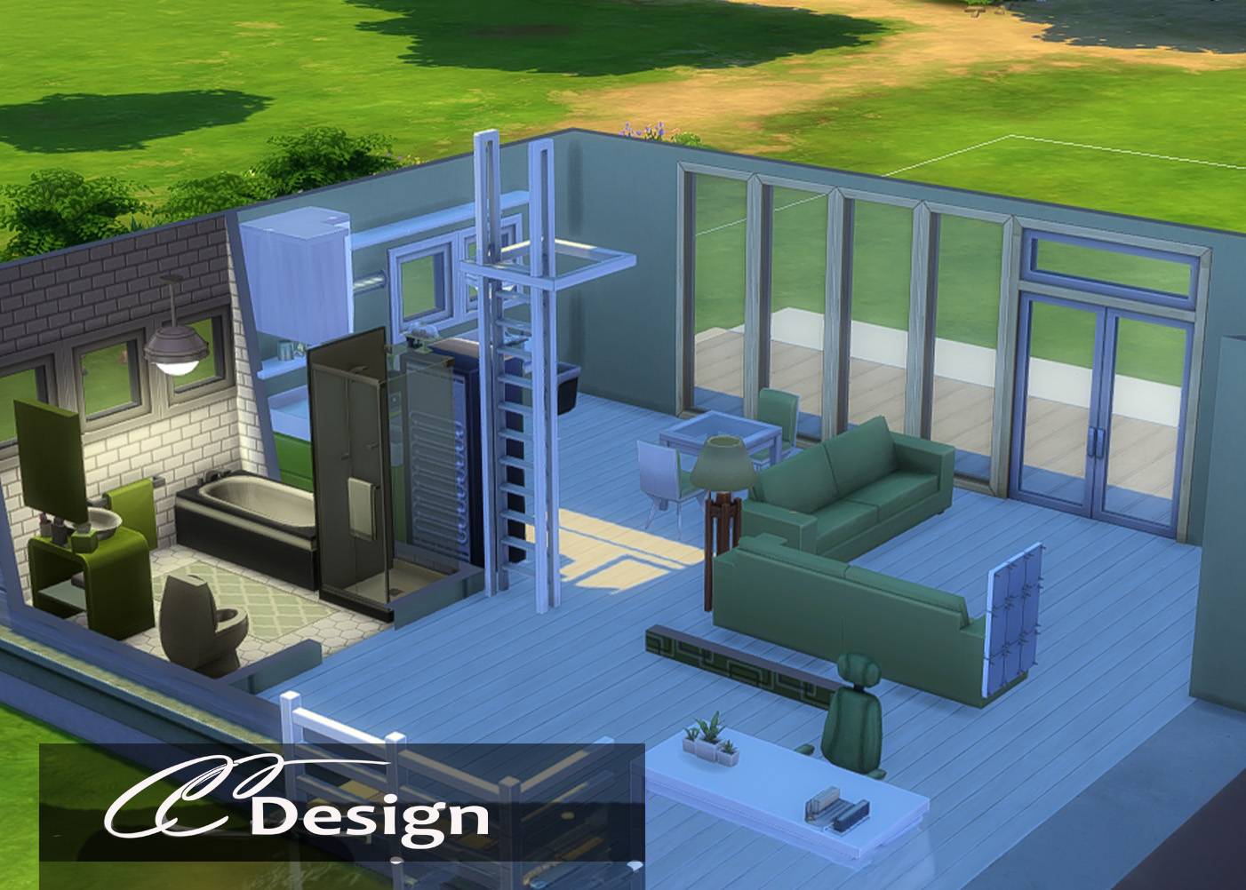 - 1 bathroom - Bedroom - 2 floors - Price: 34,000 - Base game compatible - No CC or mods