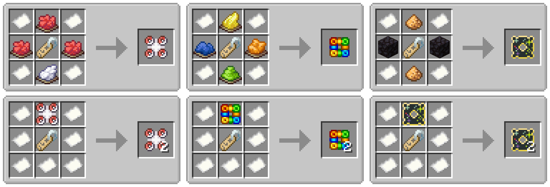 Crafting recipes