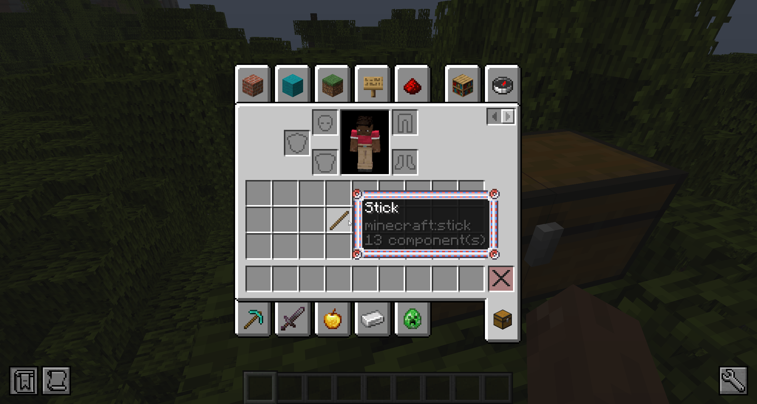 A stick with the pokeball tooltip frame applied.