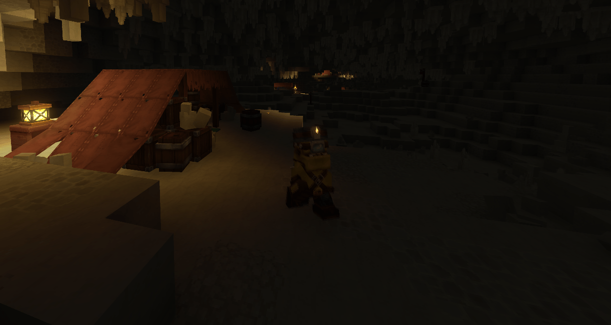 Limestone Caves, containing a Klops encampment